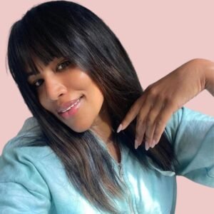 (#1B) Dark Brown Virgin Human Hair Clip-in Bang
